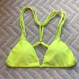 Issa De Mar highlighter yellow bikini top